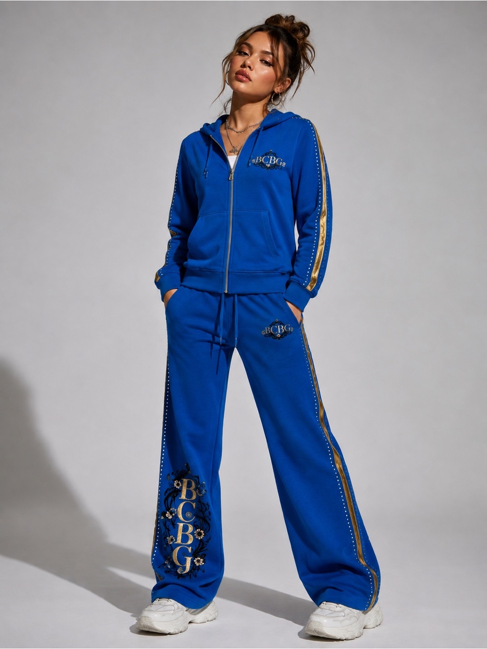 BCBGMaxAzria Y2K Vintage Style Hoodie & Pants Set